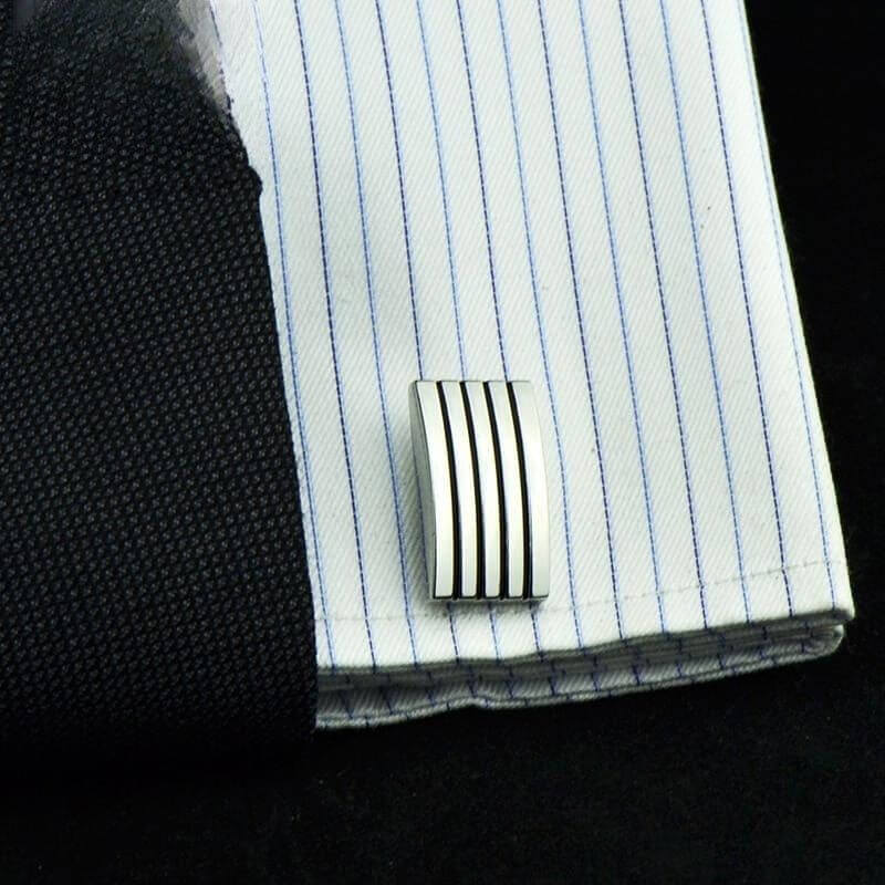 NebulaFlux Pocket squares and elegant cufflinks Silver Metal Cufflinks French Shirt Cuff Buttons