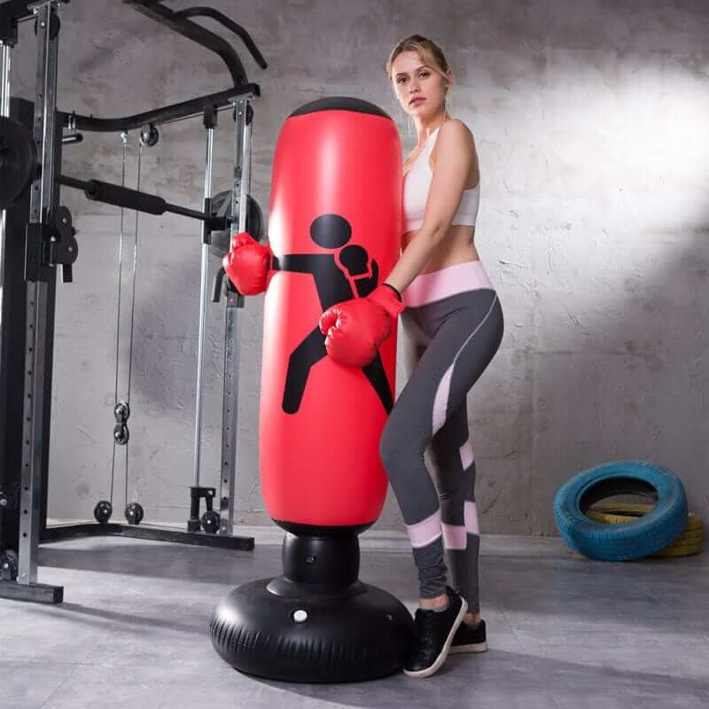 NebulaFlux Red Fitness inflatable boxing column