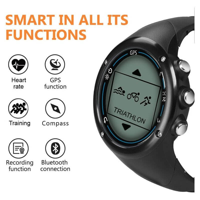 NebulaFlux Smart water bottles and hydration tracke Black Navigation Smart Sports Watch Outdoor Heart Rate Swimming Watch