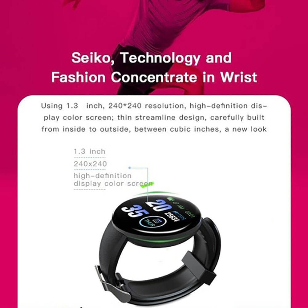 NebulaFlux Smart water bottles and hydration tracke D18 Bluetooth Smart Watch, Men Women