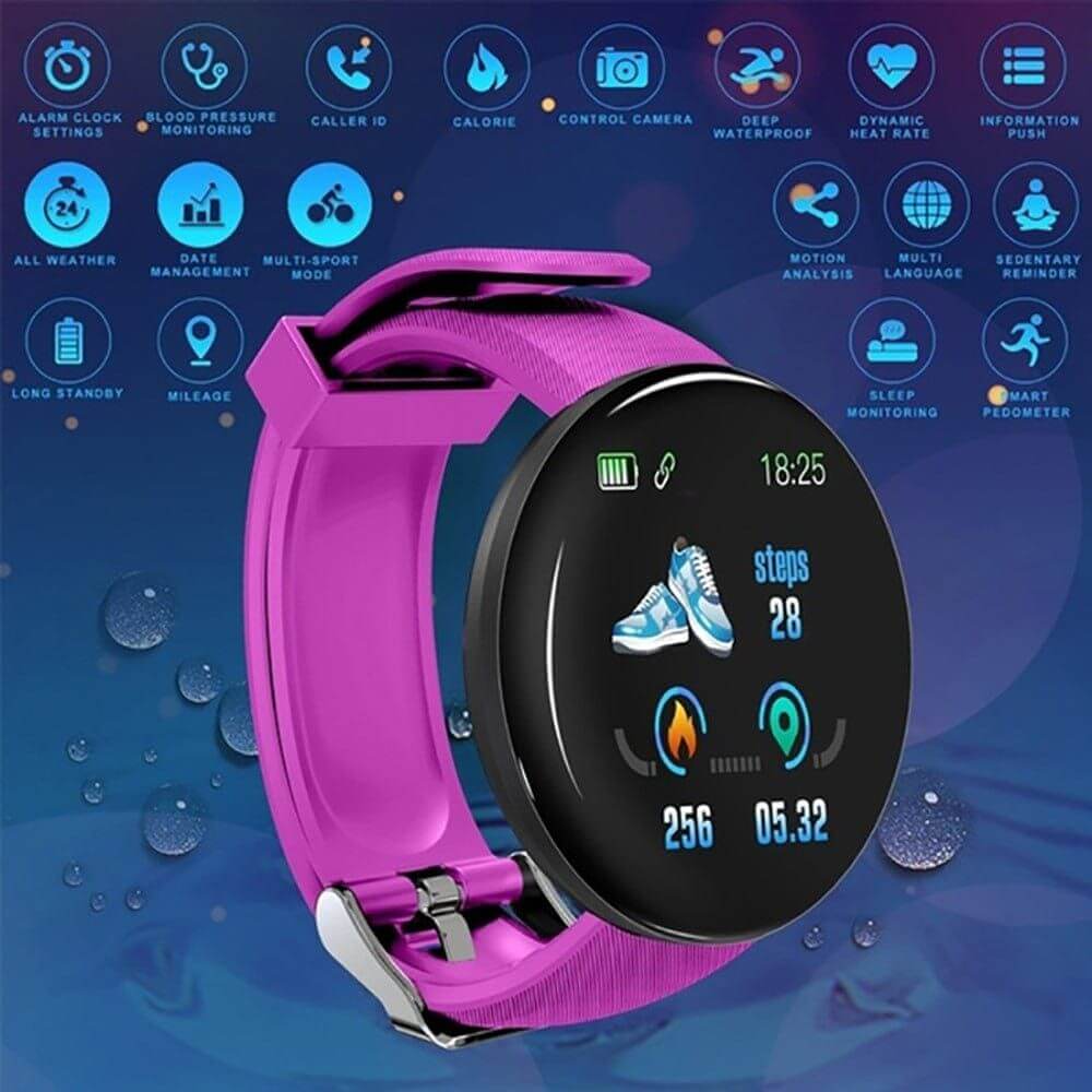 NebulaFlux Smart water bottles and hydration tracke D18 Bluetooth Smart Watch, Men Women