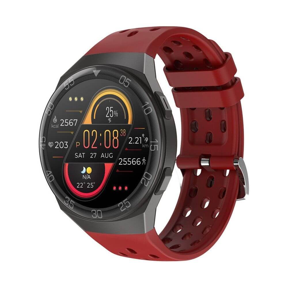 NebulaFlux Smart water bottles and hydration tracke Red Smart Watch Men's Exercise Heart Rate Sleep Fitness Tracker