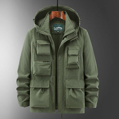 NebulaFlux Technical jackets and windbreakers Army Green / M Outdoor Shell Jacket Overalls Jacket