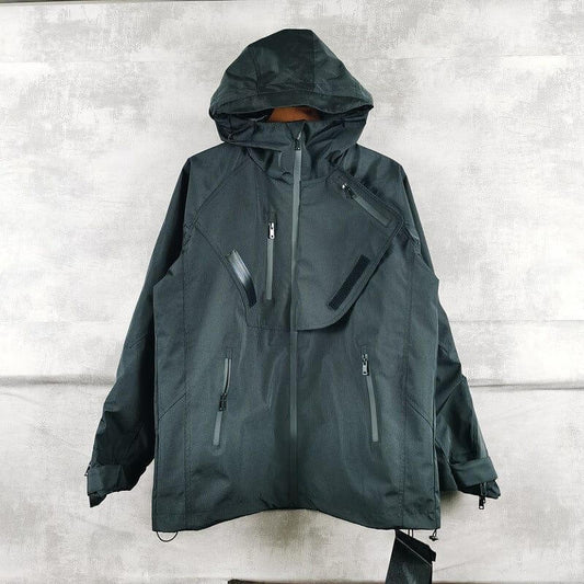 NebulaFlux Technical jackets and windbreakers Black / M Multi-Zipper Pocket Technical Wind Jacket