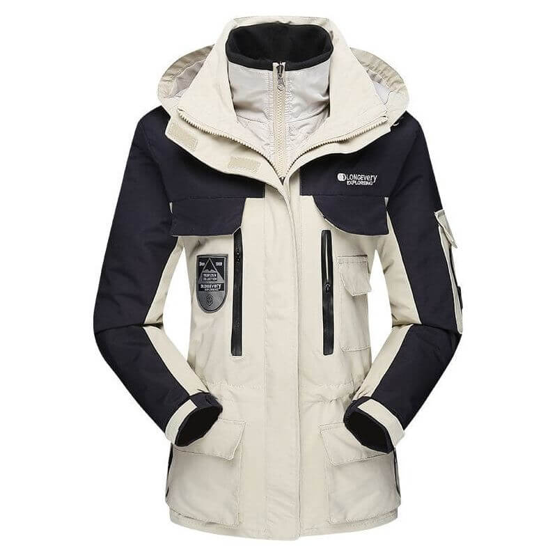 NebulaFlux Technical jackets and windbreakers Ivory WhiteFemale / S Three In One Jacket With Two Detachable Jackets