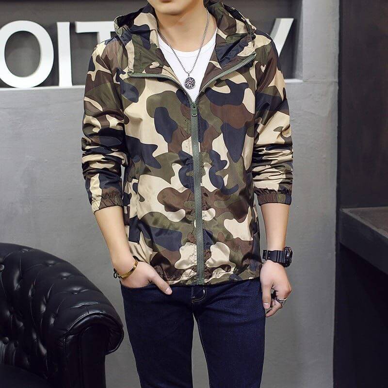 NebulaFlux Technical jackets and windbreakers Men's Slim Camouflage Jacket Jacket Fashion Jacket Clothes