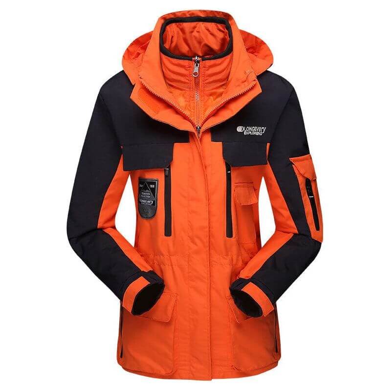 NebulaFlux Technical jackets and windbreakers OrangeFemale / S Three In One Jacket With Two Detachable Jackets