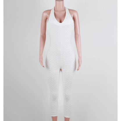 NebulaFlux white / L Yoga Fitness Jumpsuit