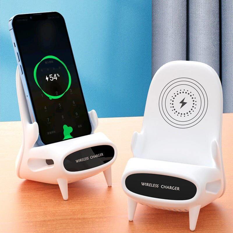 NebulaFlux White / USB Portable Mini Chair Wireless Charger Desk\