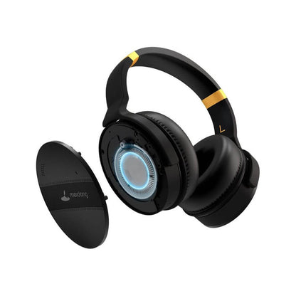 NebulaFlux Wireless headphones with fitness trackin Black Noise Canceling Headphones Computer Mobile Bass