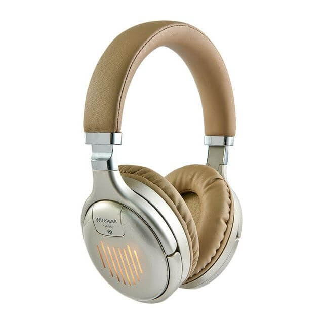 NebulaFlux Wireless headphones with fitness trackin Golden True Wireless Headphones