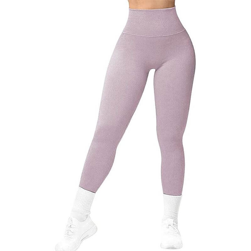 NebulaFlux Wireless headphones with fitness trackin High Waist Seamless Leggings Threaded Knitted Fitness Pants Solid