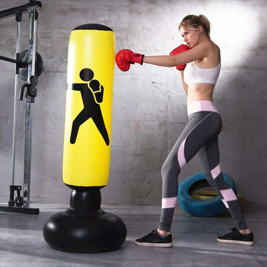 NebulaFlux Yellow Fitness inflatable boxing column